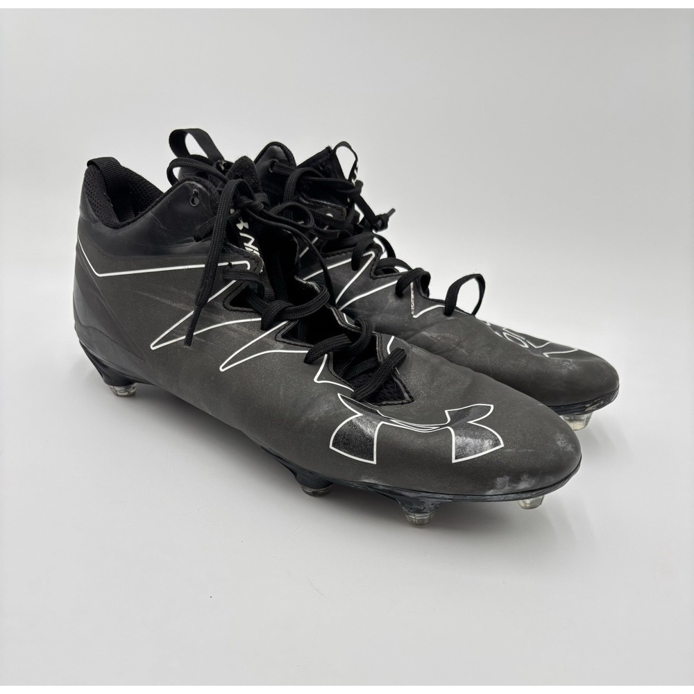Under Armour Highlight‎ MC Football Cleats Black White Men's Size 11 EU 45